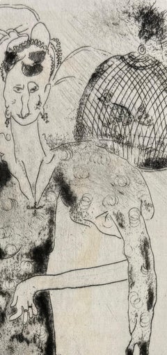 Marc Chagall, Mrs. Sobakevich, from Dead Souls, 1923–1927