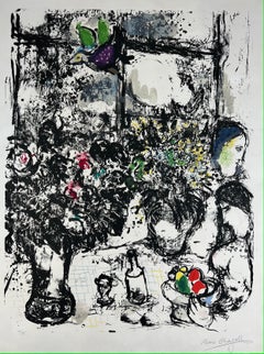 Marc Chagall – Nature morte au bouquet – hand-signed Lithograph on Arches - 1960