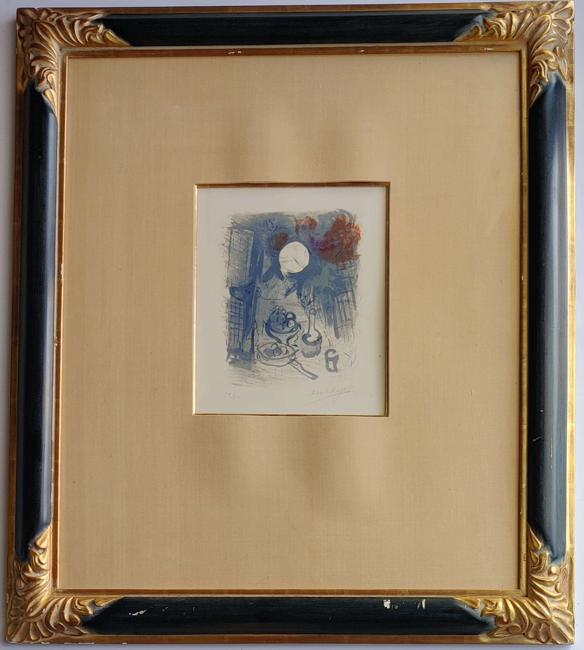Marc Chagall -- Naturaleza muerta azul en venta 1