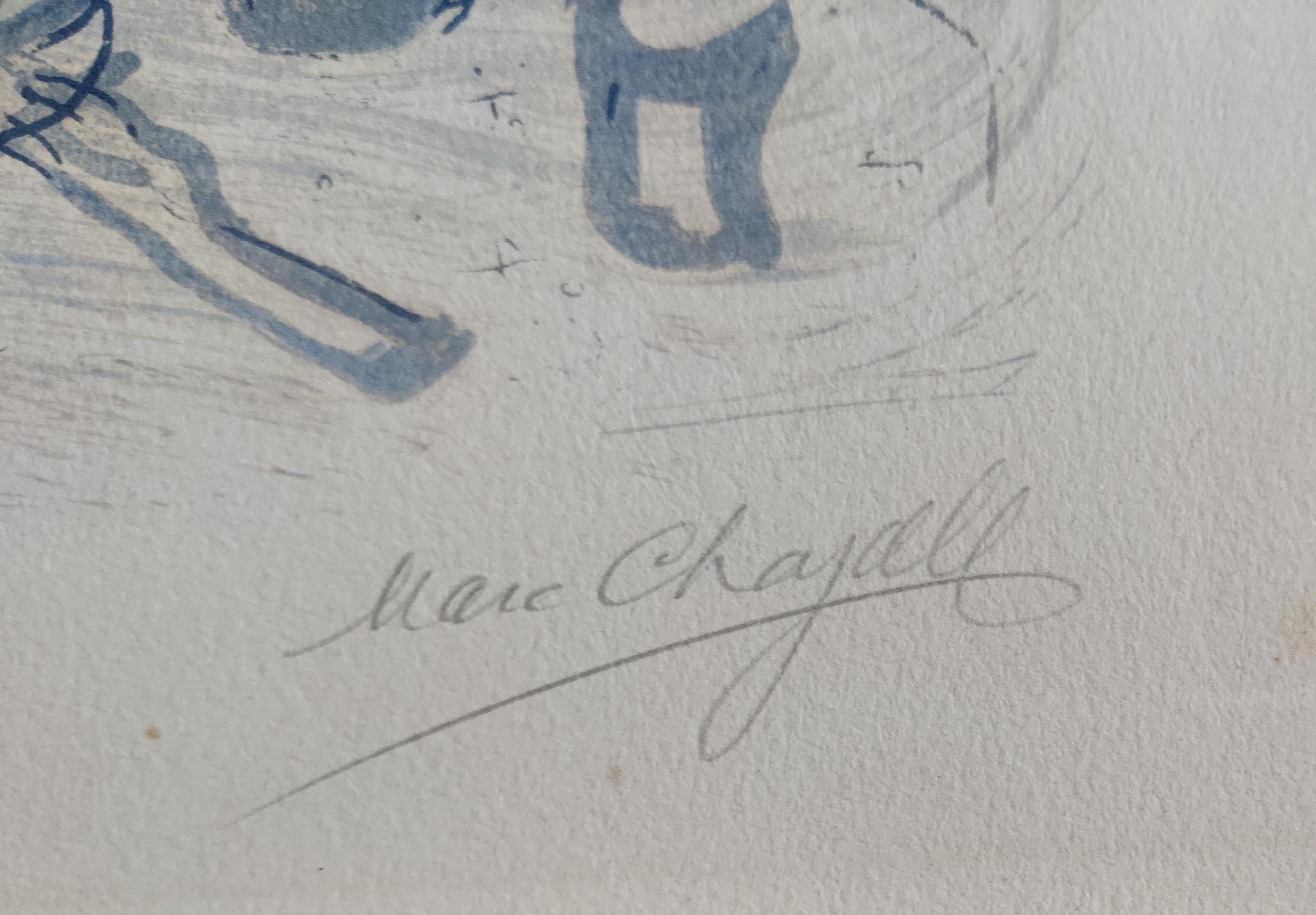 Marc Chagall -- Naturaleza muerta azul en venta 3