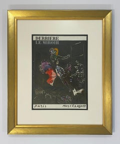 Framed Night in Paris Lithograph by Marc Chagall, 1954 Edition
