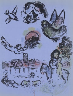 Marc Chagall, Notturno a Vence, da Chagall Lithographer II, 1963