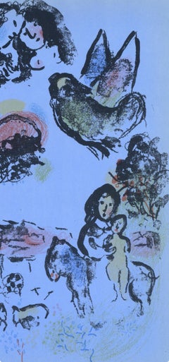Marc Chagall, Nocturne à Vence, extrait des Lithographies de Chagall, 1963