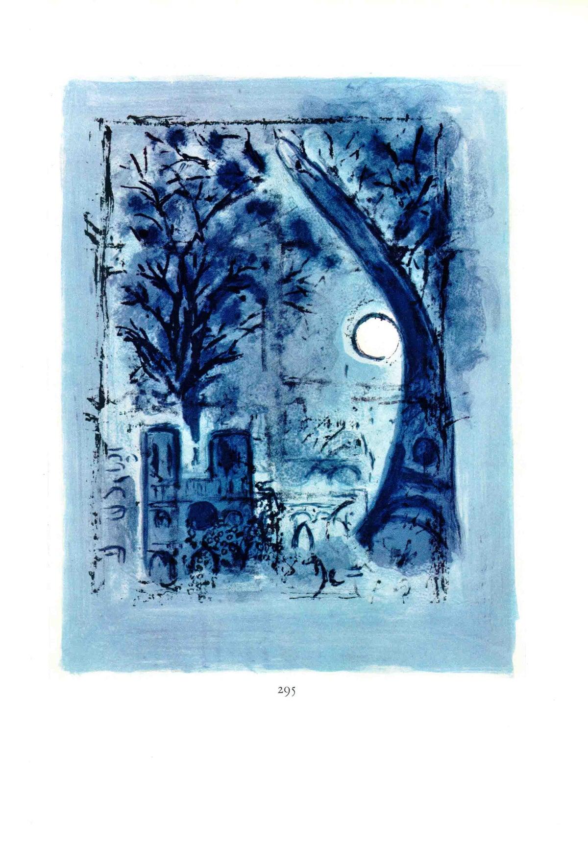 Book page 103 in Chagall Lithographe II (1957-1962). 

‘Chagall Lithographe II' Andre Sauret, Paris, 1963. Text in French by Fernand Mourlot. The second of five catalogue raisonnes of Chagall's lithographs. Chagall Lithographe II was published in