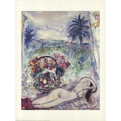 Marc Chagall 'Nude with Flower Basket' 1994- Offset Lithograph