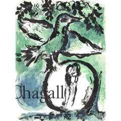 Oiseau Vert Lithograph by Marc Chagall, Modern Style, 1962