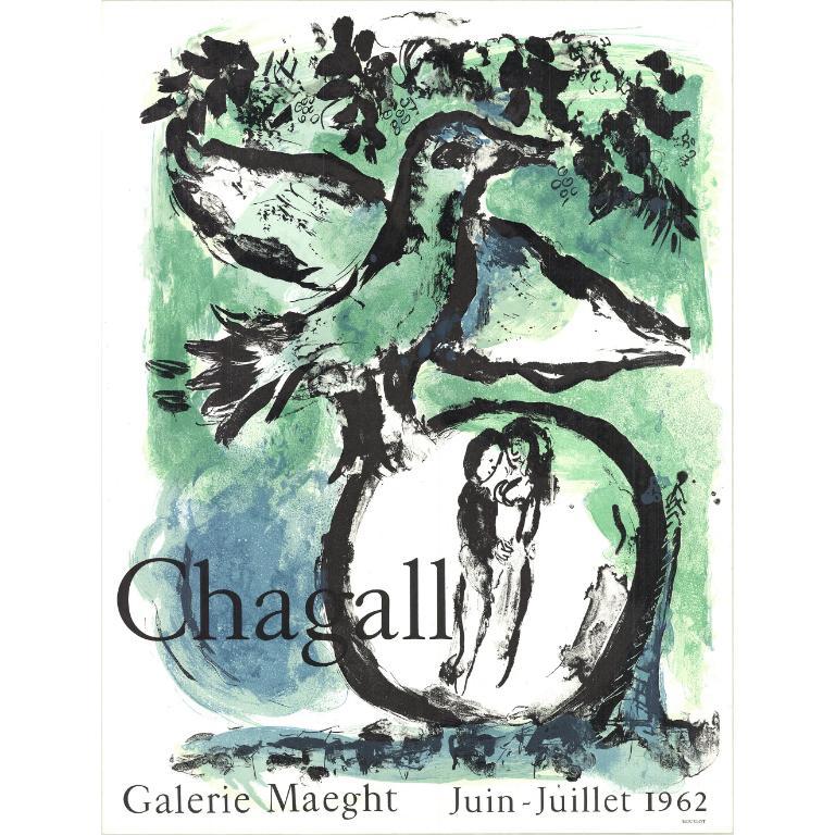 'Oiseau Vert' 1962- Lithograph - Print by Marc Chagall