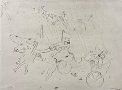 Marc Chagall, Sur la route de Sobakevitch, extrait des Âmes mortes, 1923-1927