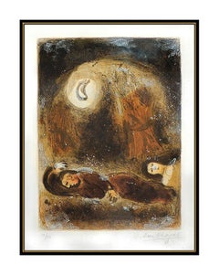 Marc Chagall Original Color Lithograph Authentic Hand Signed Modern Framed Art