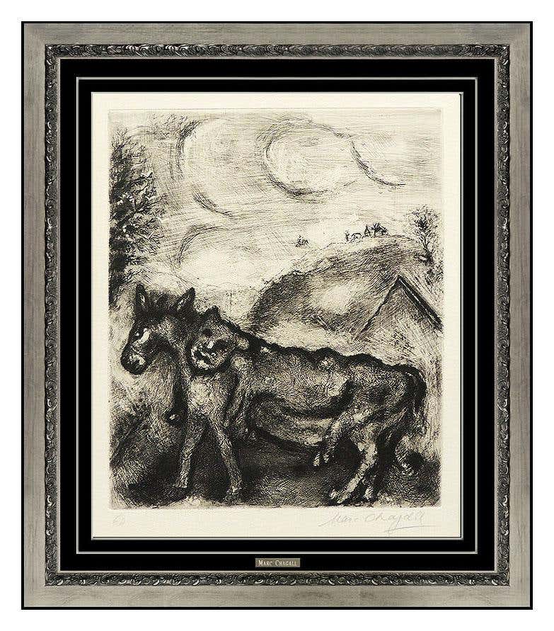 Marc Chagall - Les Deux Chèvres (Two Goats) - Original Etching by Marc ...