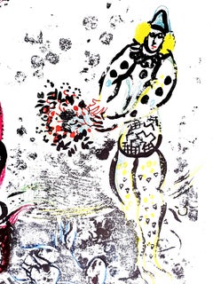 Le Jeu des Acrobates, litografía original de "Chagall Lithographe II"
