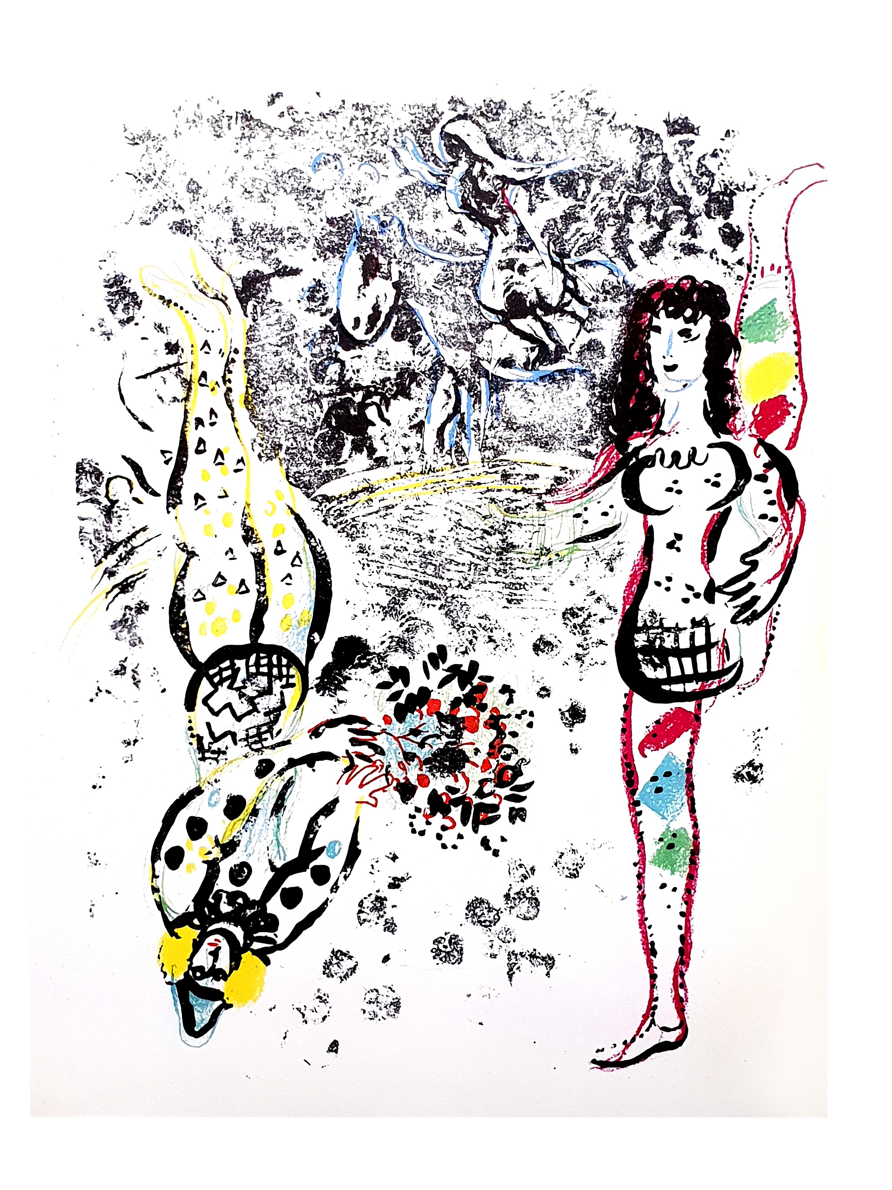 Marc Chagall
Original-Lithographie
1963
Abmessungen: 32 x 24 cm
Wie veröffentlicht in Chagall Lithographe 1957-1962. VOLUME II.
Unsigniert, wie ausgegeben, aus der Auflage von mehreren Tausend
Zustand: Ausgezeichnet
Referenz: Mourlot/Gauss 401

Marc