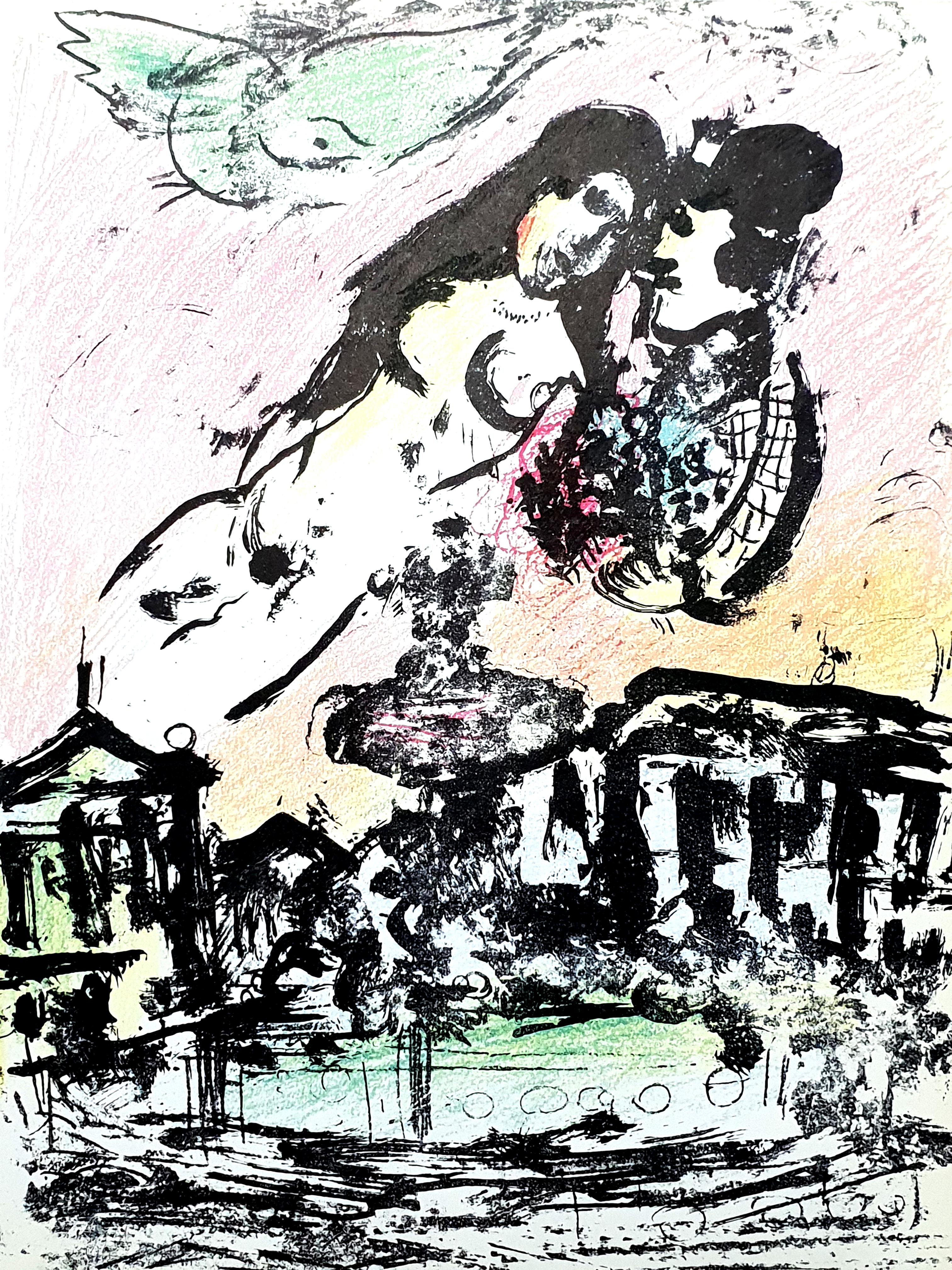 Marc Chagall
Original-Lithographie
1963
Abmessungen: 32 x 24 cm
Referenz: Chagall Lithographe 1957-1962. VOLUME II.
Zustand: Ausgezeichnet

Marc Chagall  (geboren 1887)

Marc Chagall wurde 1887 in Weißrussland geboren und entwickelte schon früh ein