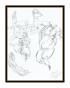 Marc Chagall Lithograph Hand Signed Ceiling Paris Opera