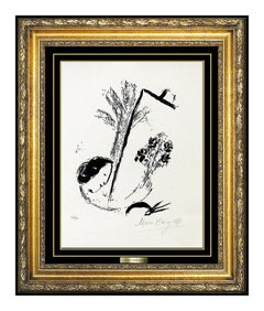 Marc Chagall Original Lithographie Handsigniertes, authentisches Blumenstrauß-Kunstwerk