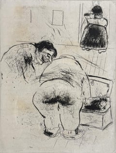 Marc Chagall, Our Hero Wanted to Be Ready, from Dead Souls, 1923–1927