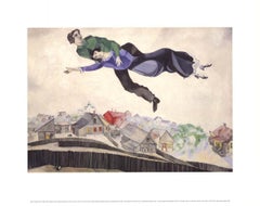 Vintage Marc Chagall 'Over The Town of Vitebesk' 
