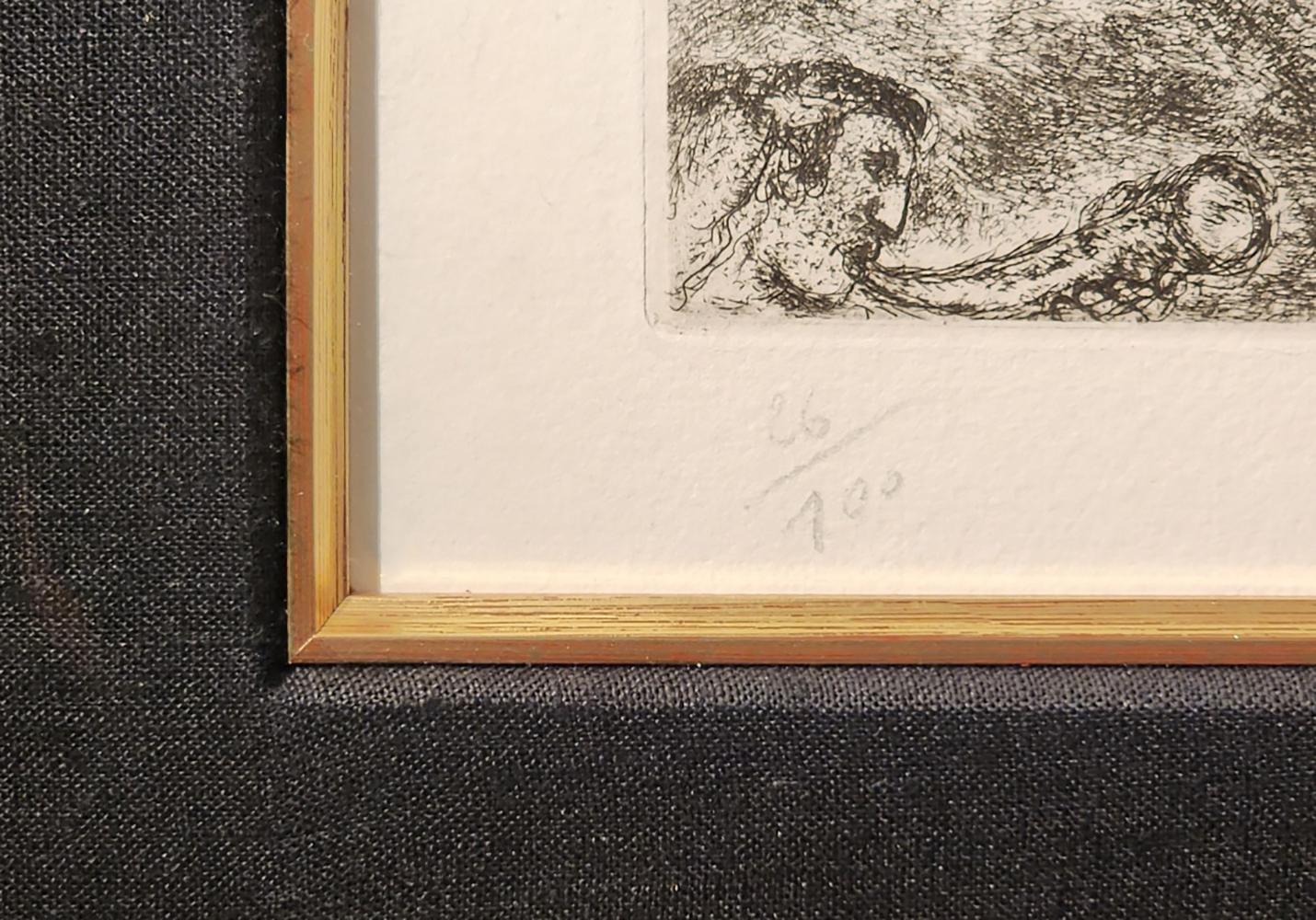 Marc Chagall 'Passage du Jordain - 1958' Etching With Watercolor 3