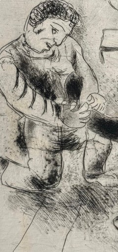 Marc Chagall, Petrouchka enlève les bottes, extrait des Âmes mortes, 1923-1927