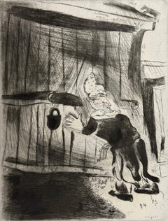Marc Chagall, Pliouchkine at the Door, from Dead Souls, 1923–1927