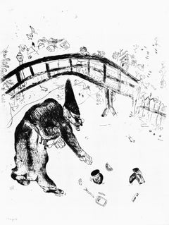 Marc Chagall, Pliouchkine Gathering..., aus Dead Souls, 1923-1927