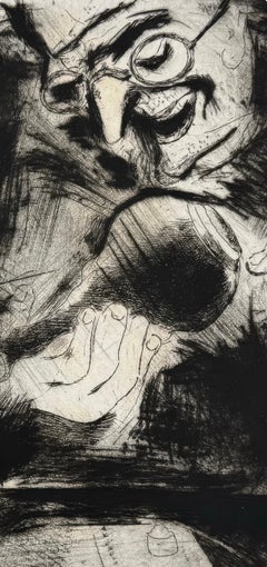 Marc Chagall, Pliouchkine Offers a Drink, from Dead Souls, 1923–1927