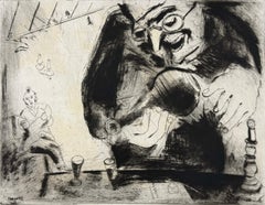Marc Chagall, Pliouchkine Offers a Drink, from Dead Souls, 1923–1927
