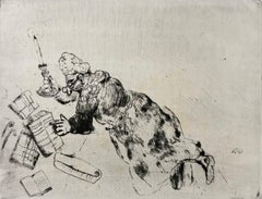 Marc Chagall, Pliouchkine Searching for His Papers, from Dead Souls, 1923–1927