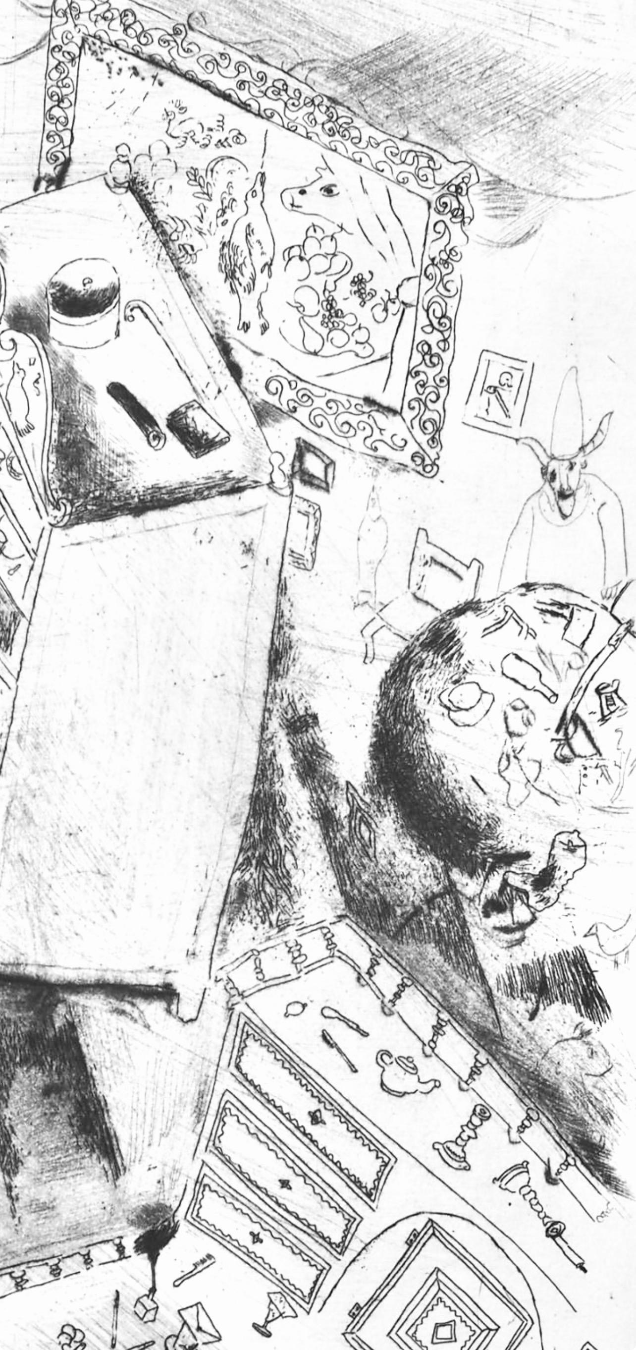 Marc Chagall, Pliushkin’s Room, from Nicolas Gogol, Dead Souls, 1923-1927 For Sale 2