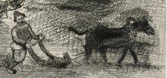 Marc Chagall, Ploughing, from Dead Souls, 1923–1927