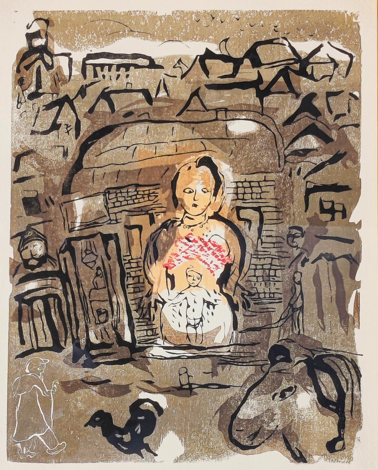 Marc Chagall   
Dans ma Memoire, 1968
LES POEMES #8
Colored woodcut on Rives paper 
Unsigned
Edition: 96 / 226
Image size: c 24 * 32 cm 
Published by Cramer Editeur, Geneva
LITERATURE: Cramer, 74

 
