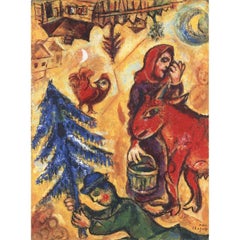 Marc Chagall 'Red Donkey and Blue Fir-Tree' 2007- Offset Lithograph