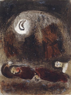 Marc Chagall, Ruth at the Feet of Boaz, from Drawings for the Bible, 1960