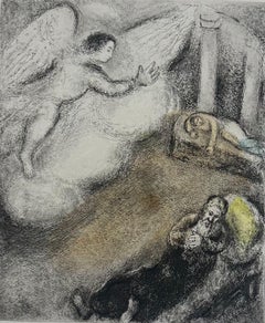 Marc Chagall, Samuel, von Gott berufen (Tafel 59), Radierung; handkoloriert