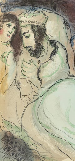 Marc Chagall, Sarah und Abimelech, aus Zeichnungen für die Bibel, 1960