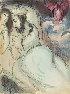 Marc Chagall, Sarah und Abimelech, aus Zeichnungen für die Bibel, 1960