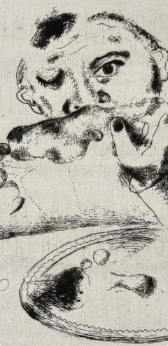 Marc Chagall, Sobakevitch at the Table, from Dead Souls, 1923–1927