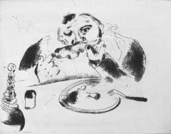 Marc Chagall, Sobakevitch at the Table, from Dead Souls, 1923–1927