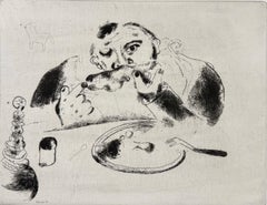 Marc Chagall, Sobakevitch at the Table, from Dead Souls, 1923–1927