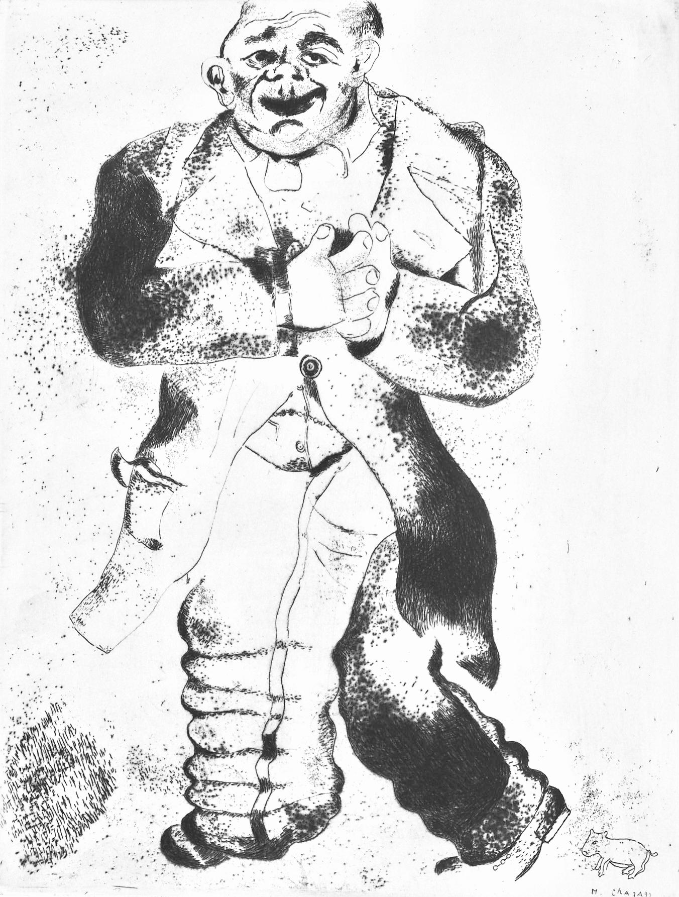 Marc Chagall, Sobakevitch, from Nicolas Gogol, Dead Souls, 1923-1927