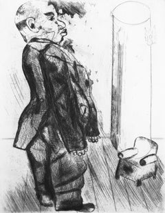 Marc Chagall, Sobakevitch vicino alla poltrona, da Anime morte, 1923-1927