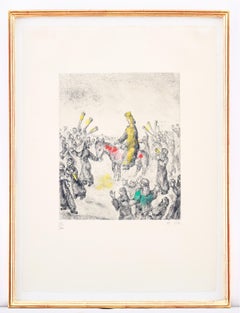Marc Chagall - Solomon annointed King- Original Handsigned Etching