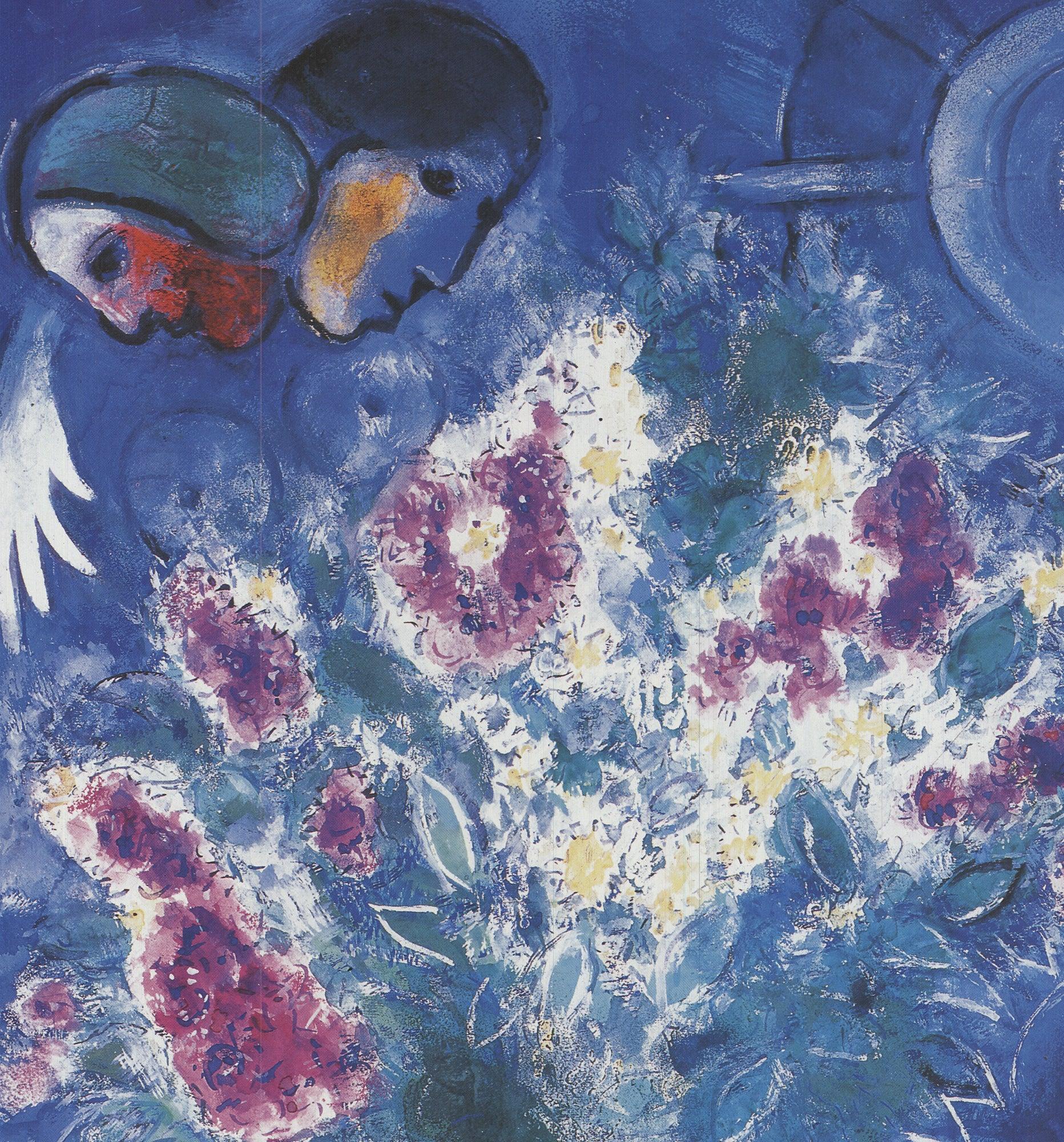 Marc Chagall 'Stillleben mit Blumen' 1994- Vintage By im Angebot 2