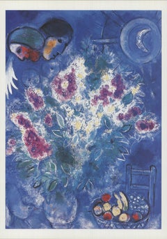 Marc Chagall 'Naturaleza muerta con flores' 1994- Vintage