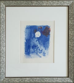 Marc Chagall Stillleben in Blau ( Natur morte bleue ), aus Derrière le Miroir