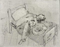Marc Chagall, Stretched Out on the Bed, from Dead Souls, 1923–1927