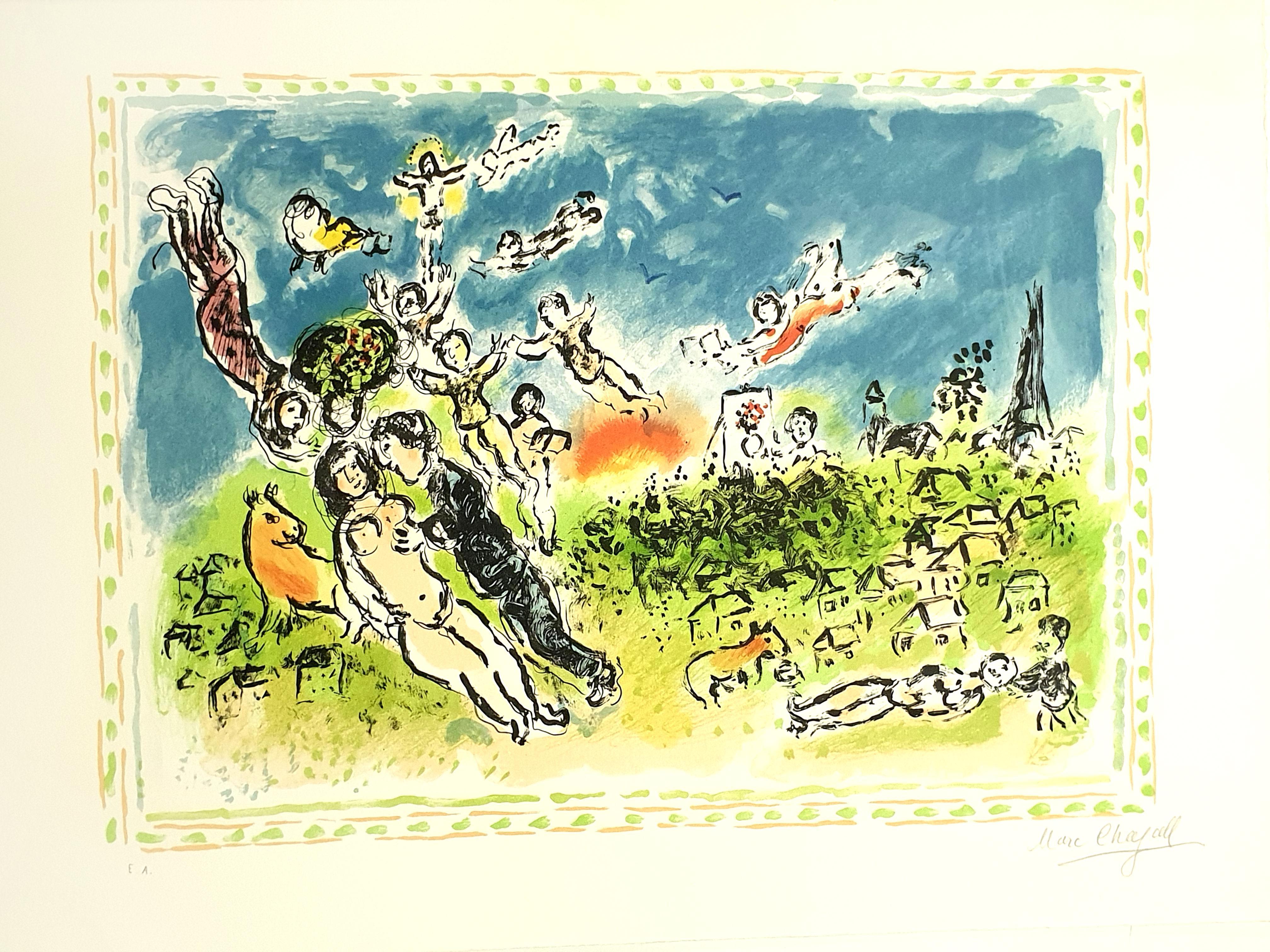 Marc Chagall – Sommertraum des Sommers – Original handsignierte Lithographie im Angebot 1