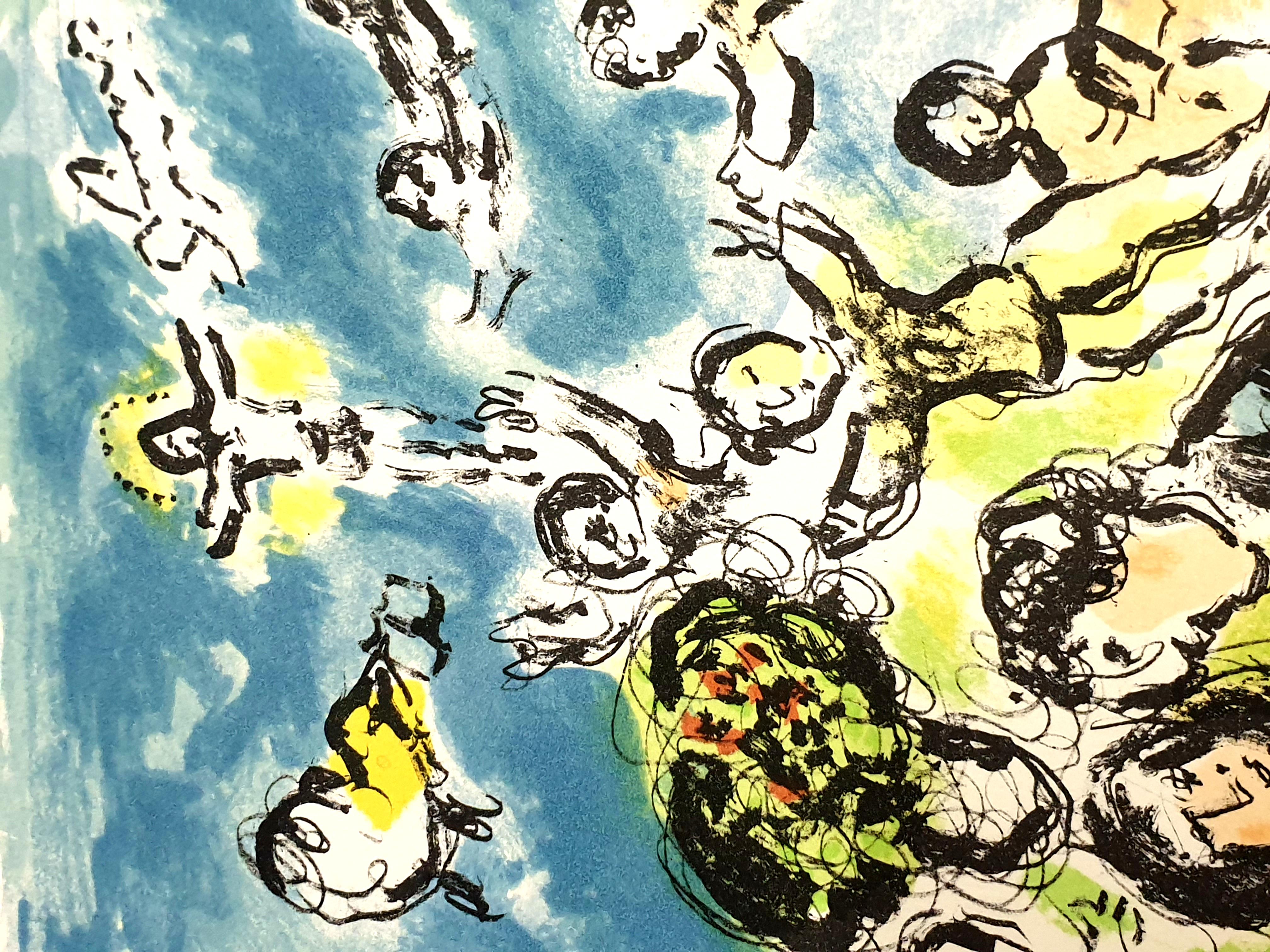 Marc Chagall - Summer's Dream - Original Handsigned Lithograph For Sale 2