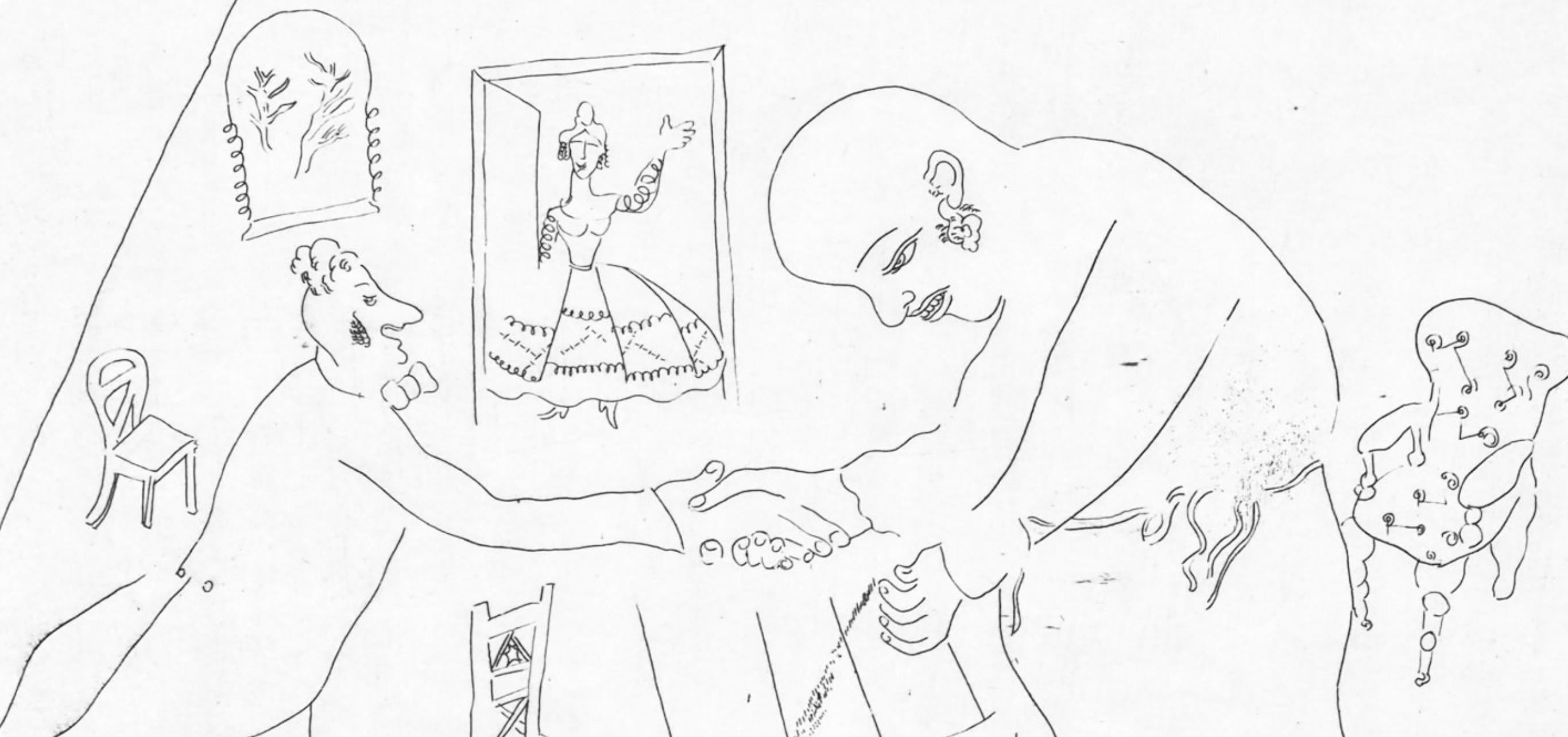 Marc Chagall, Tchitchikov’s Farewell to Manilov, from Dead Souls, 1923-1927 For Sale 2