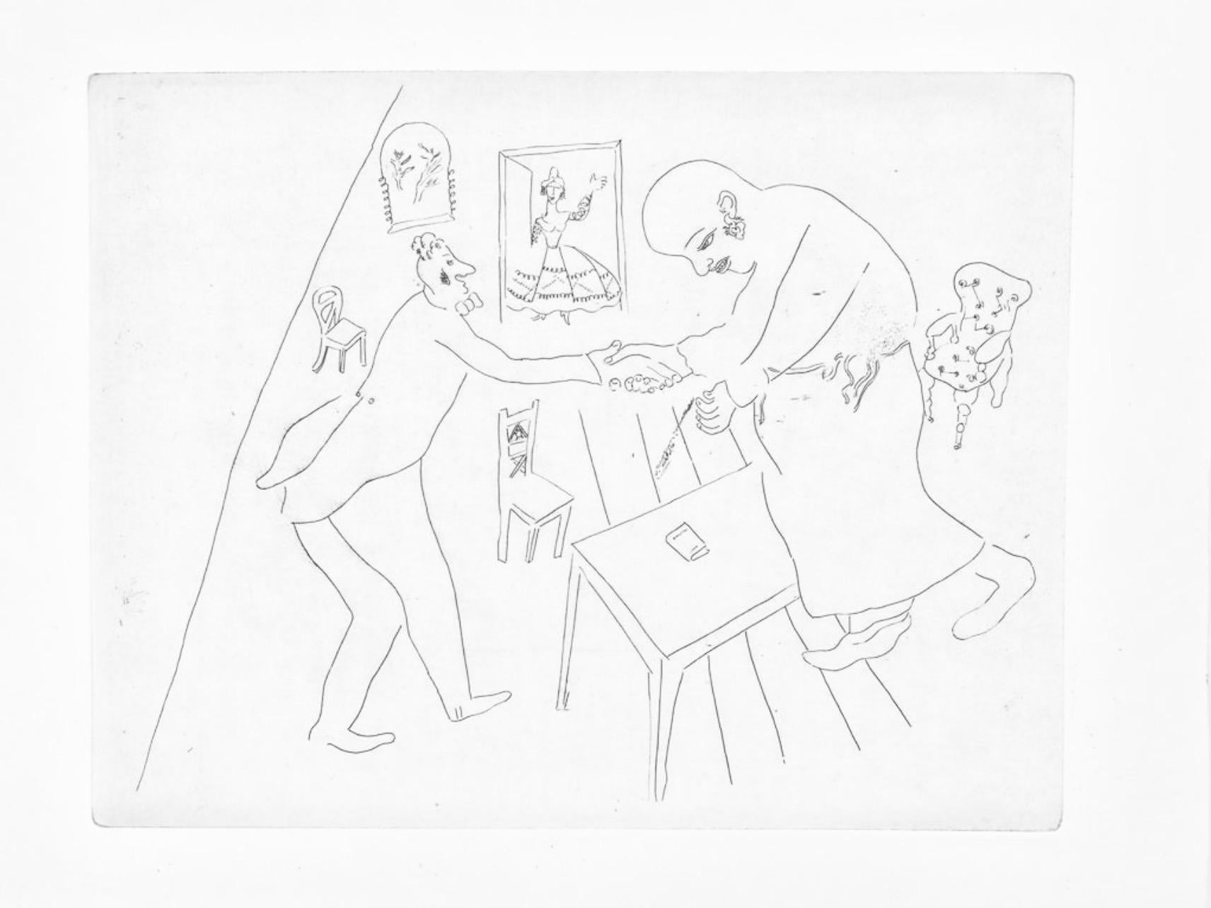 Marc Chagall, Tchitchikov’s Farewell to Manilov, from Dead Souls, 1923-1927 For Sale 4